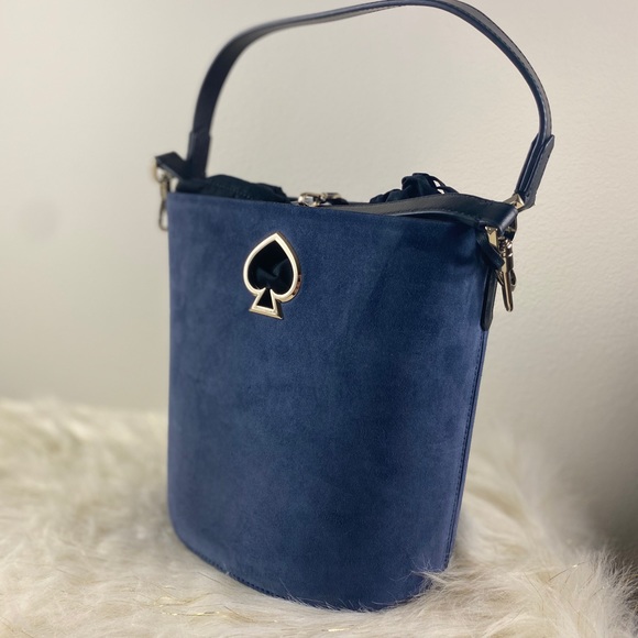 KATE SPADE SUZY SUEDE SMALL BUCKET SHOULDER BAG - Picture 5 of 10